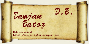 Damjan Batoz vizit kartica